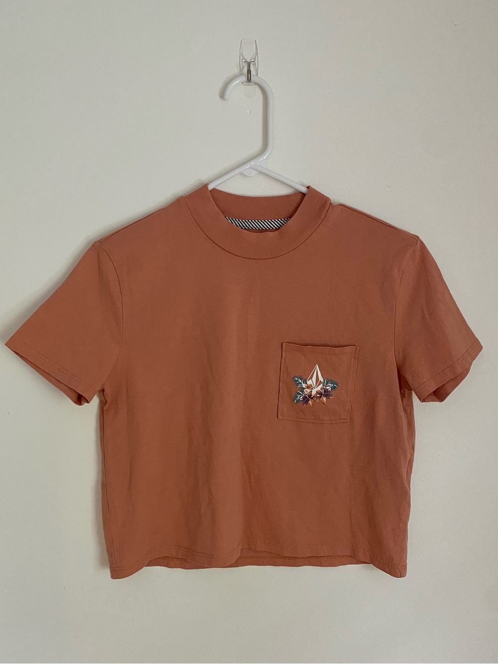 Volcom Organic Cotton Tee // Peach // Size XS